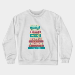 I Love books - book, books FICTION,NOVEL,math Crewneck Sweatshirt